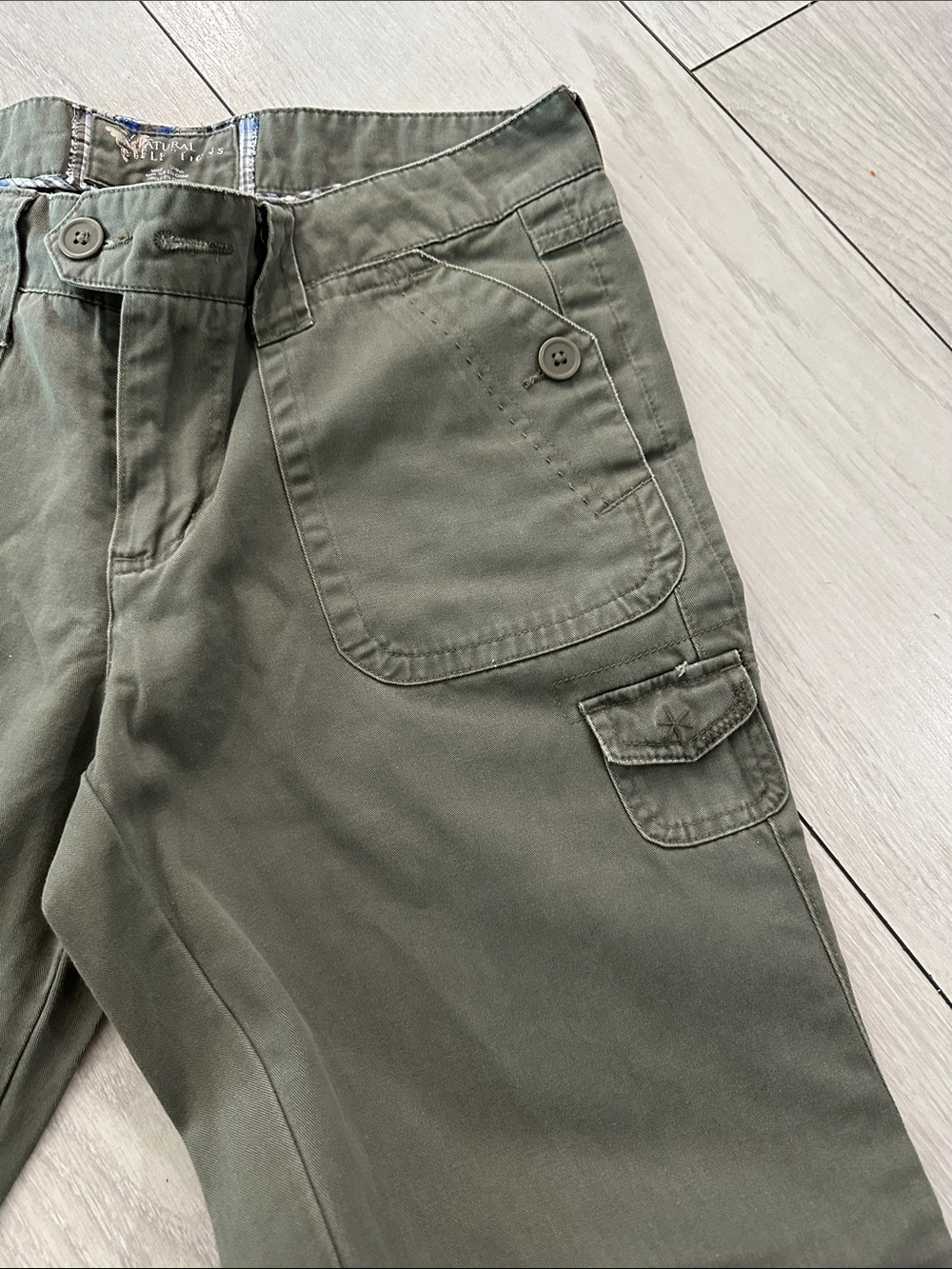 NATURAL LIFE Olive Green Button-Front Pants - Picture 2 of 9